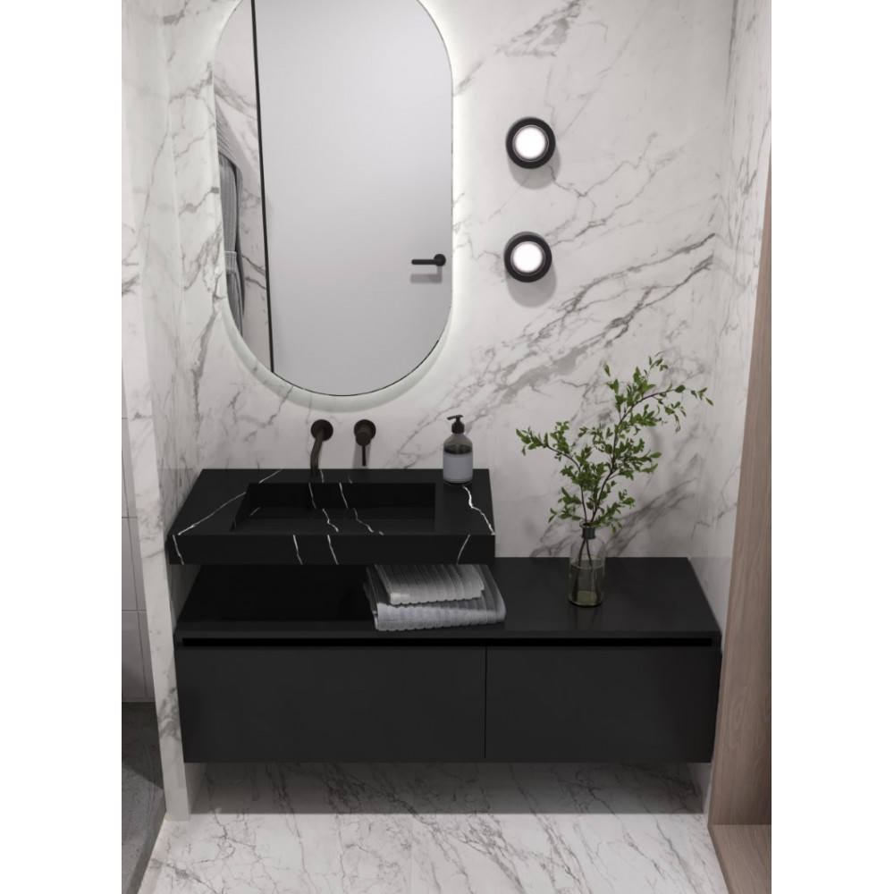 Столешница моноблок FLAT NERO MARQUINA (810*452*80)