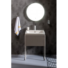 Тумба без раковины Vallessi 60*46см Антрацит глянец, 1 полка