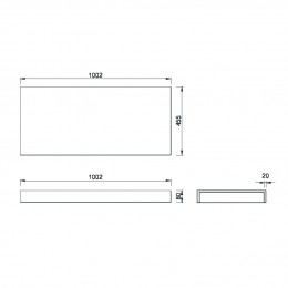 Столешница прямая FLAT 100см
