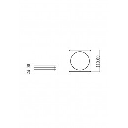 Мыльница квадратная черный-хром