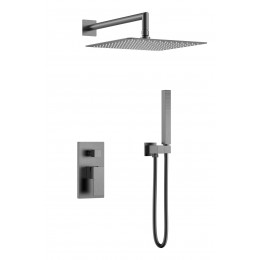 Смеситель встроенный для душа QUBIC Gun Metal