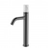 Смеситель STICK для умыв.выс.SHINE GUN METAL MRAMOR WHITE_Комплект