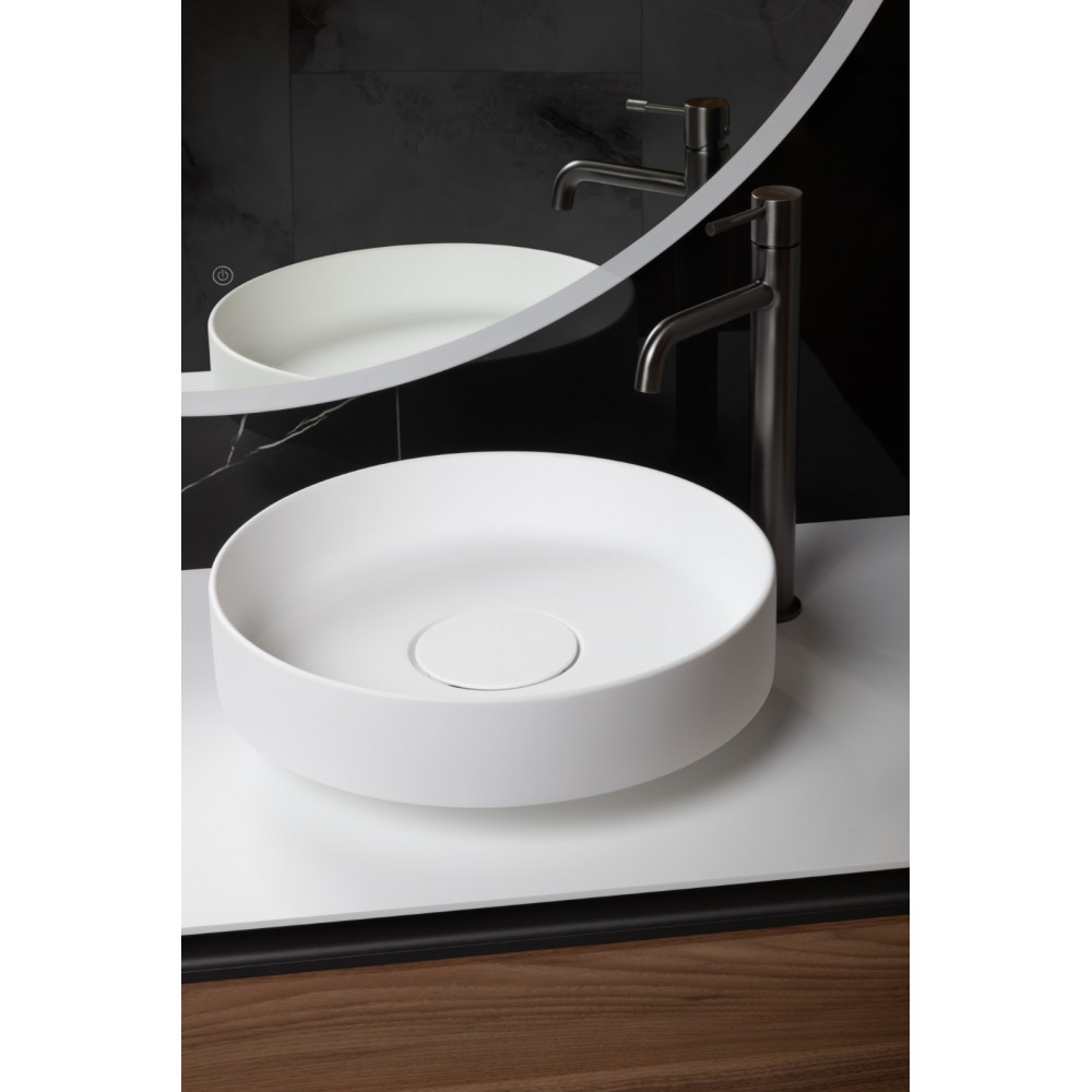 Раковина накладная Corian 400*130 Matt White