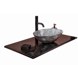 Столешница мрамор 101см Nero Marquina для раковин хрусталь, LV204