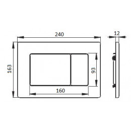 Кнопка для инсталляции, нержавеющая сталь, Shine Gun Metall