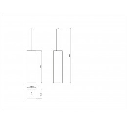 Ерш напольный квадратный белый-хром
