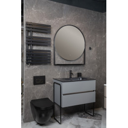 Тумба без раковины Vallessi 80*46cm DUST Grey мат 2 полки (402)
