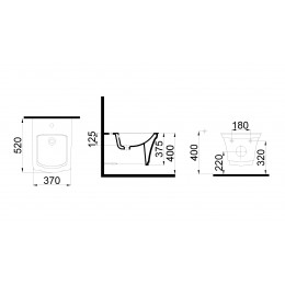 Подвесное Биде с узором Hermitage CHROME