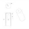 Пьедестал для раковины Corian 300*720 Grey