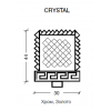 Ручка хрустальная CRYSTAL бронза