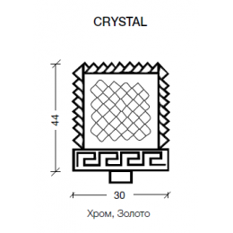 Ручка хрустальная CRYSTAL бронза
