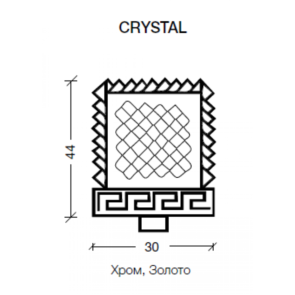 Ручка хрустальная CRYSTAL хром