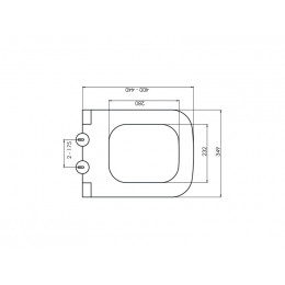 Крышка для унитаза Bello, soft-close Черный матовый