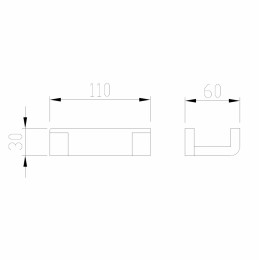 Крючок двойной ABBER Westen AA1750 хром