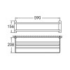 Полка для полотенец MAXIMA CZR-F-8910 590х208х156