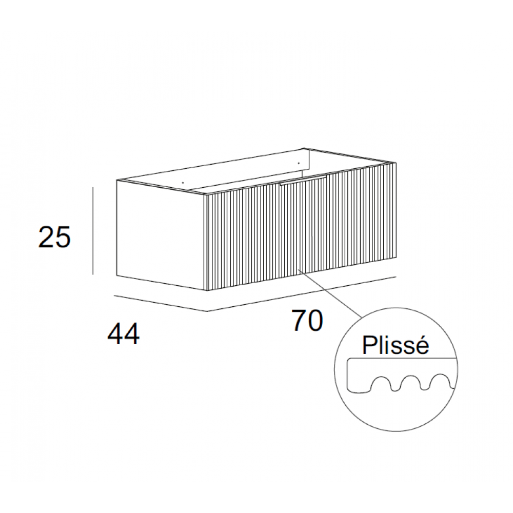 МЕБЕЛЬ ДЛЯ ВАННОЙ CEZARES PREMIUM PLISSE 70
