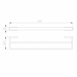 Полотенцедержатель двойной ABBER Westen AA1757G золото матовое