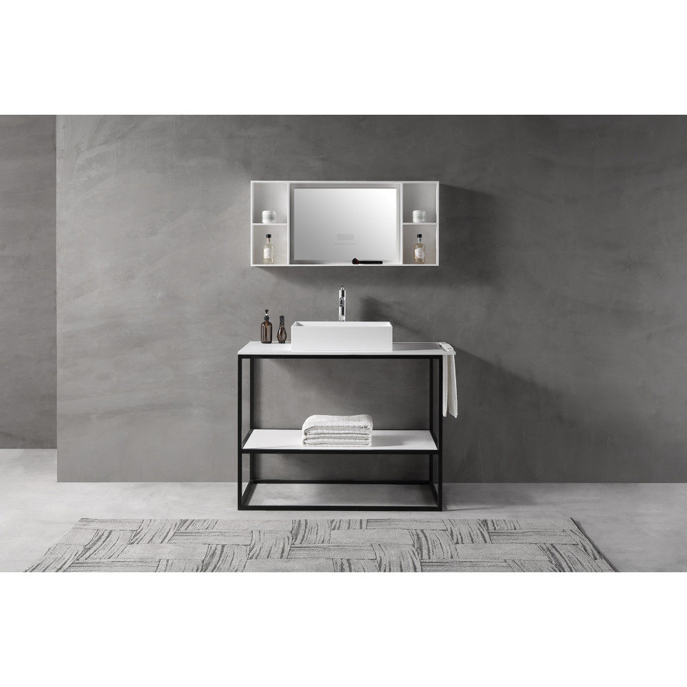 Консоль под раковину ABBER Stein AS2631 напольная, белая матовая