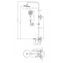 Душевая стойка CEZARES MOMENTO-CD-01