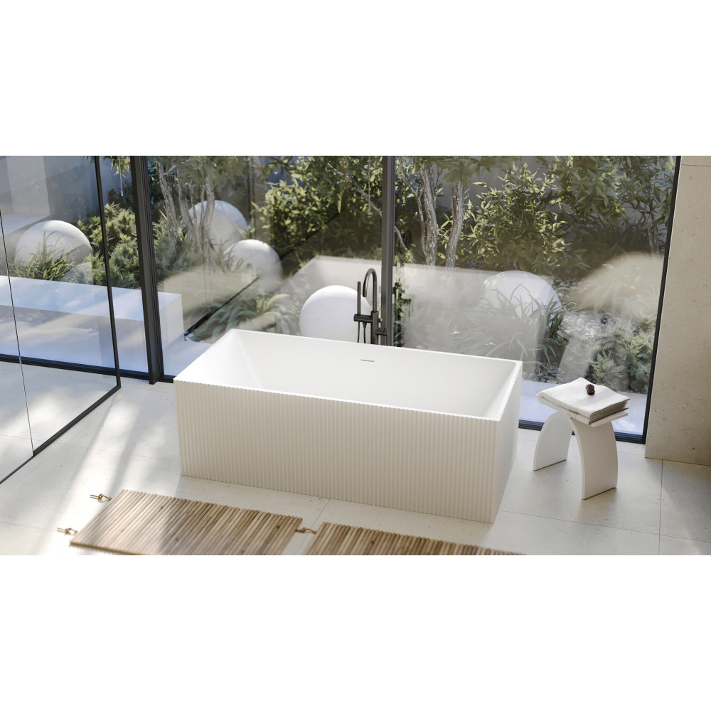 Ванна из искусственного камня ABBER Stein AS9602 белая матовая