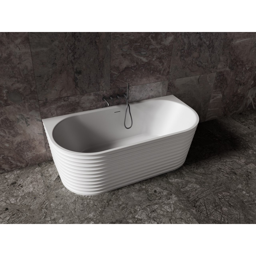 Ванна из искусственного камня ABBER Stein AS9652 белая матовая