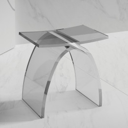 Стульчик для ванной прозрачный ABBER Kristall AT1739Perle