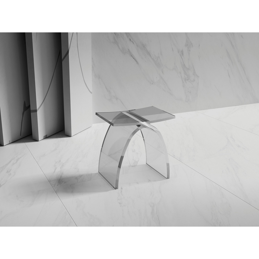 Стульчик для ванной прозрачный ABBER Kristall AT1739Perle