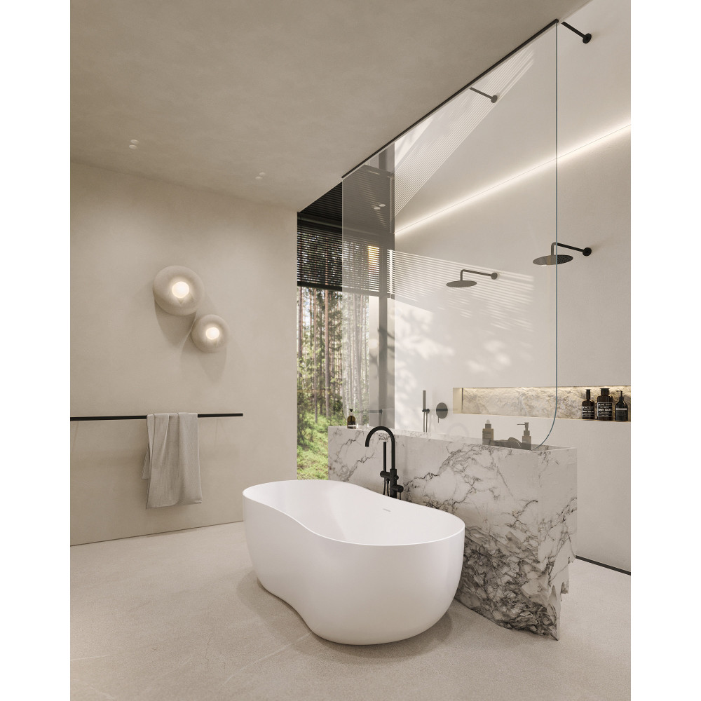 Ванна из искусственного камня ABBER Stein AS9604 белая матовая