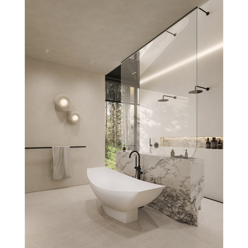 Ванна из искусственного камня ABBER Stein AS9610 белая матовая