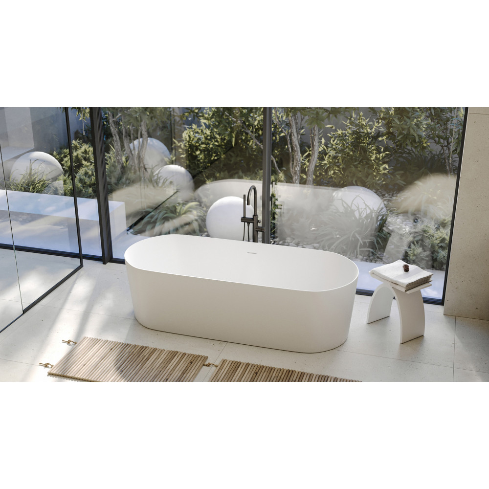 Ванна из искусственного камня ABBER Stein AS9614 белая матовая