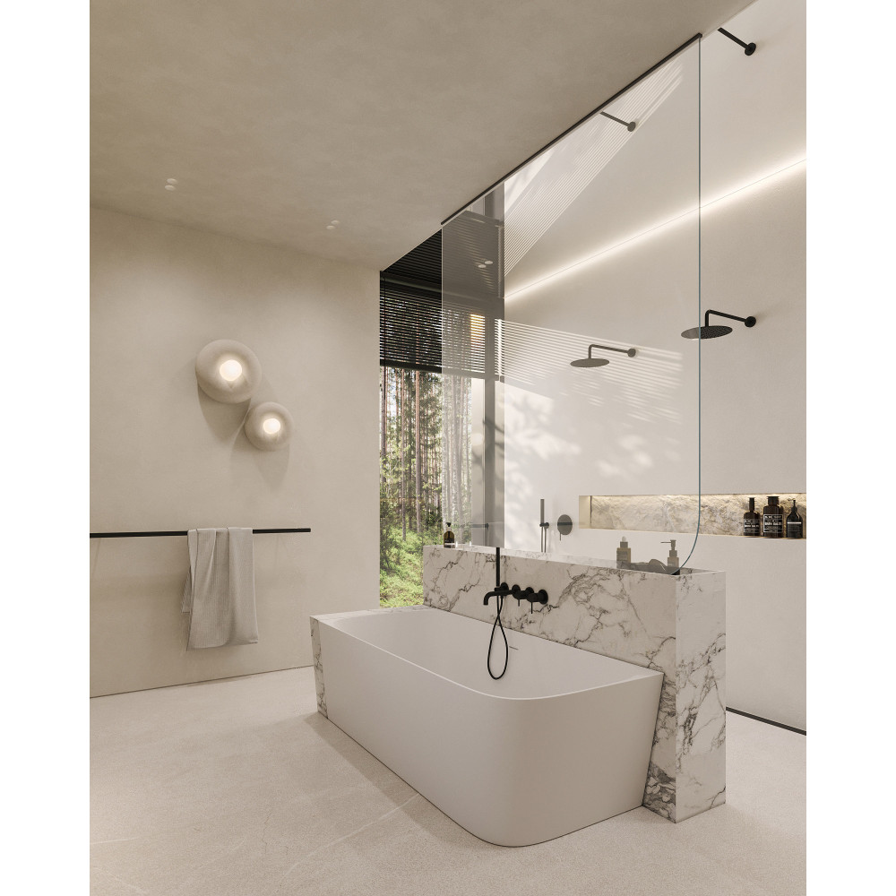 Ванна из искусственного камня ABBER Stein AS9621-1.7 L белая матовая