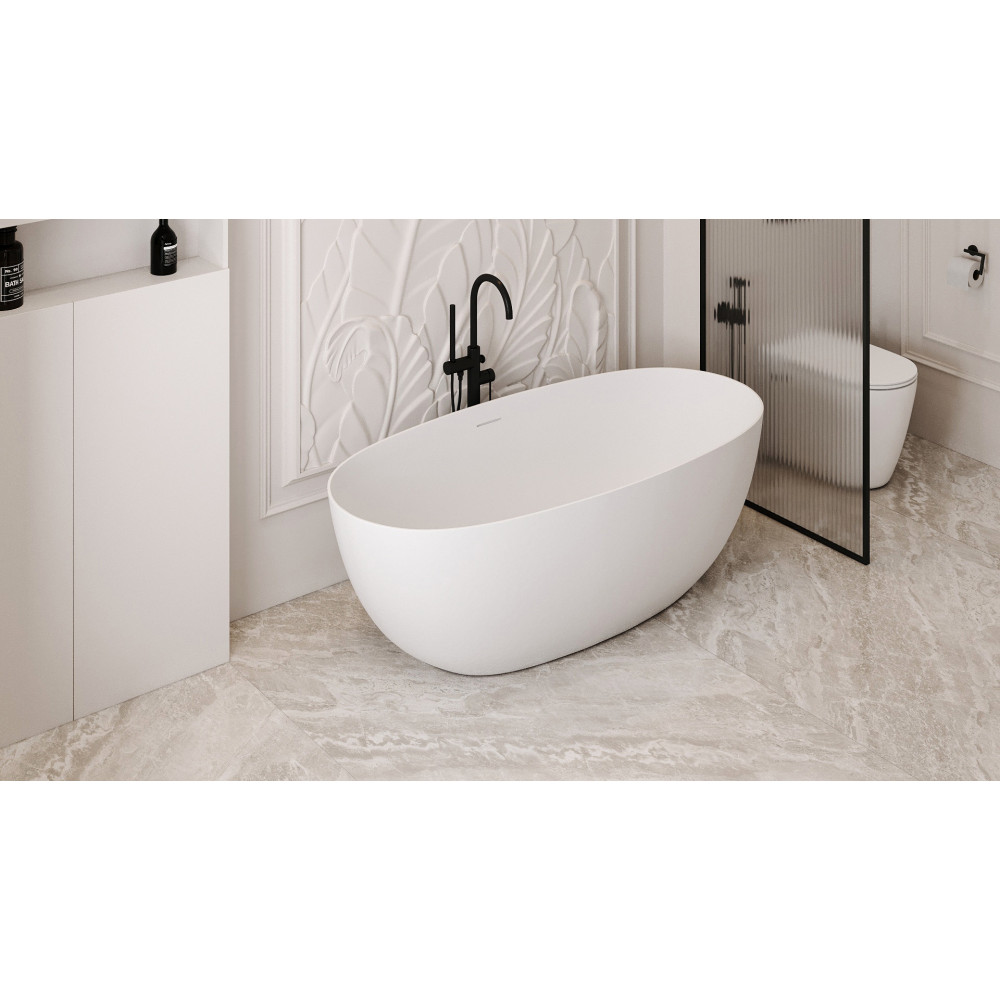 Ванна из искусственного камня ABBER Stein AS9624-1.7 белая матовая