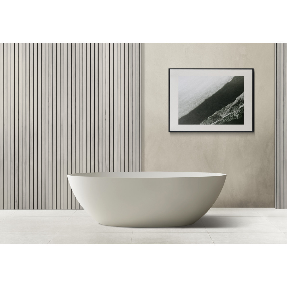 Ванна из искусственного камня ABBER Stein AS9625-1.8 белая матовая