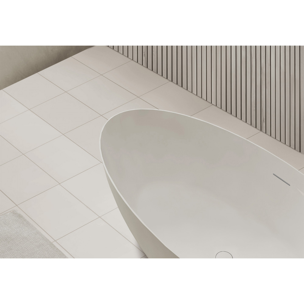 Ванна из искусственного камня ABBER Stein AS9625-1.8 белая матовая