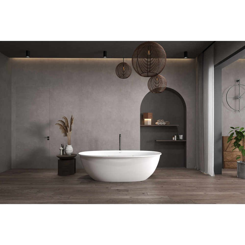 Ванна из искусственного камня ABBER Stein AS9631 белая матовая