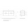 Мебель для ванной комнаты BELBAGNO KRAFT-1200, 1400 с четырьмя ящиками и двойной раковиной