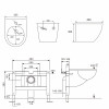 Комплект ABBER унитаз AC1100 белый с инсталляцией AC0105 и кнопкой AC0120 хром, биде AC1150 с инсталляцией AC0101P