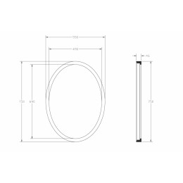 Зеркало для ванной ABBER Stein AS6610R с подсветкой, красное