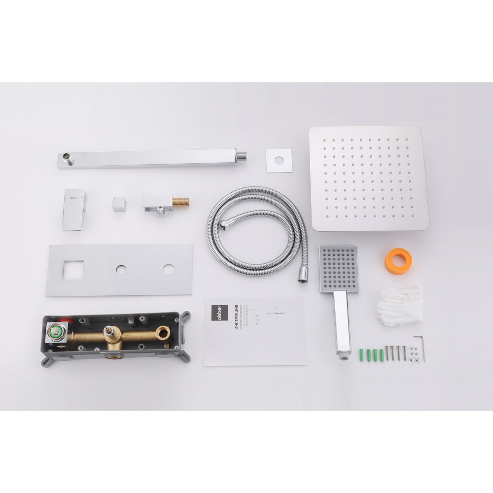 Душевая система ABBER Daheim AF8218 скрытого монтажа без излива, хром