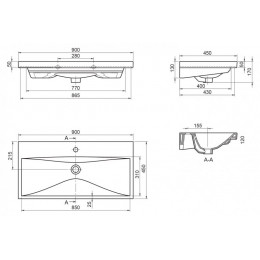 Мебель для ванной комнаты BELBAGNO MARINO-CER 900