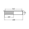 Полка с полотенцедержателем MAXIMA CZR-F-8916  608х120