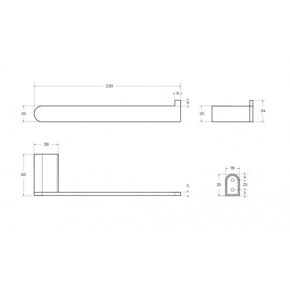 Полотенцедержатель CEZARES STYLUS-TH02