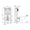 Комплект подвесной унитаз ABBER Rechteck AC1201MB черный матовый с инсталляцией AC0105 и кнопкой AC0120MMG золото матовое