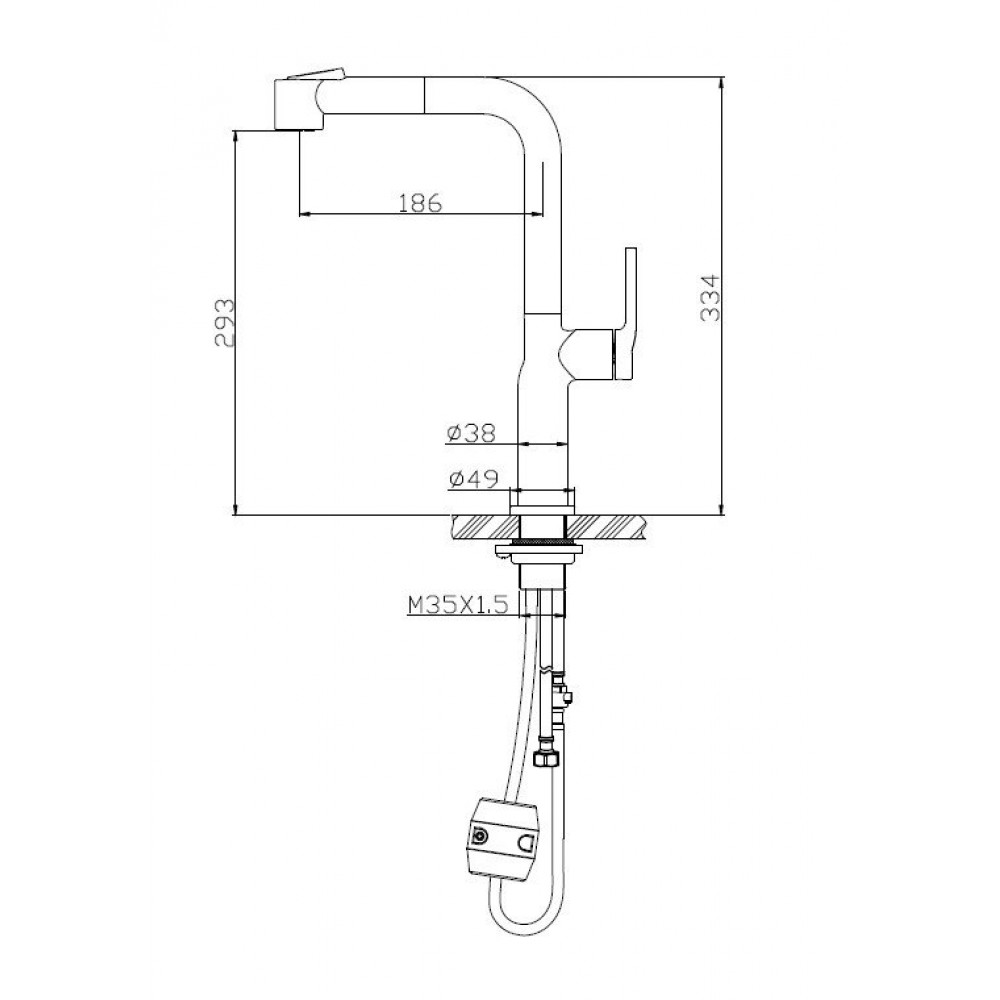 Смеситель для кухни BELBAGNO BB-LAM60-IN