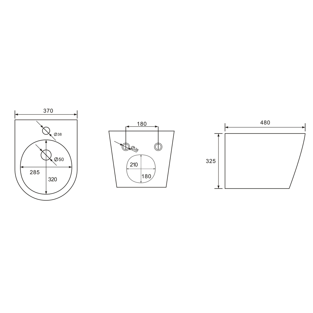 Биде ABBER Bequem AC1151 подвесное белое