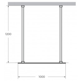 Душевая перегородка CEZARES LIBERTA-L-2 Кронштейн 120 см