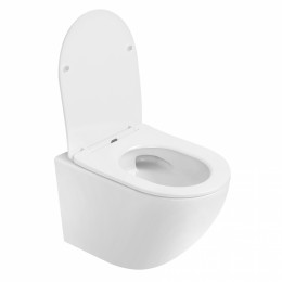 Унитаз ABBER Bequem AC1100T подвесной белый, безободковый, смыв торнадо