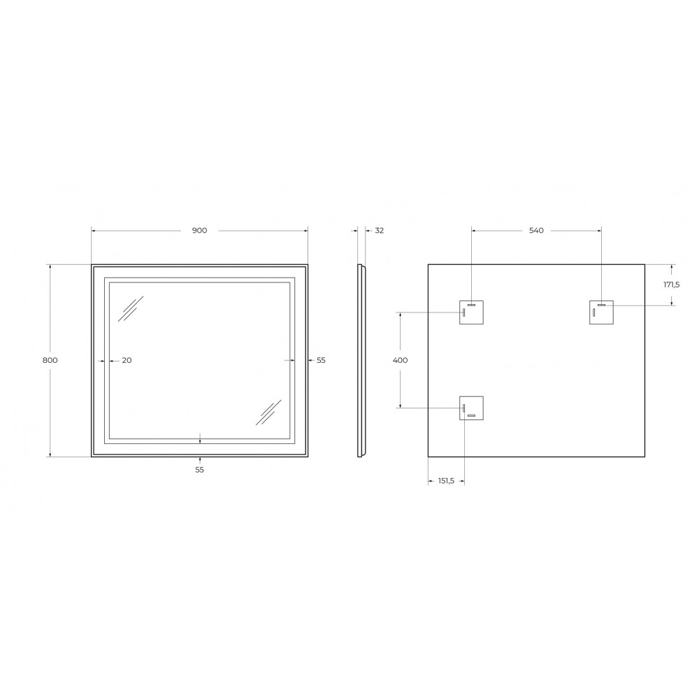 Зеркало BelBagno SPC-KRAFT-SENS