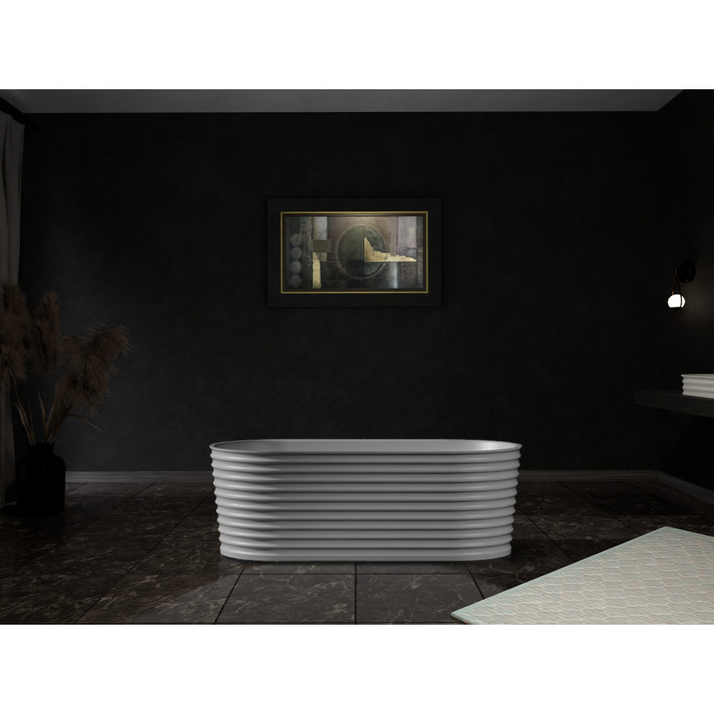 Ванна из искусственного камня ABBER Stein AS9650 белая матовая