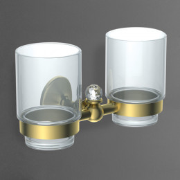 СТАКАН ПОДВЕСНОЙ двойной ART&MAX ANTIC CRYSTAL AM-E-AM-2688SJ